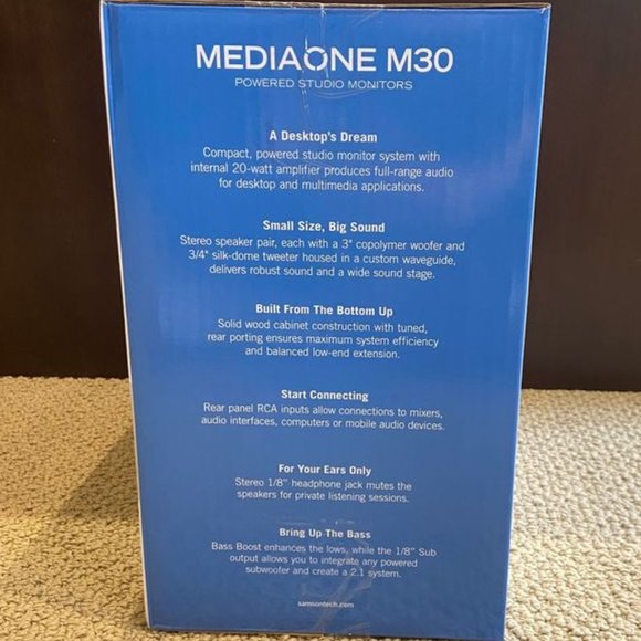 Samson Mediaone M30 Powered Studio Monitors - Picture 3 of 3